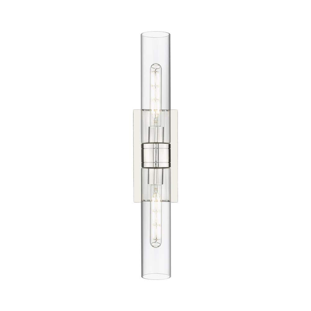 Ballston Urban 24 in. 2-Light Polished Chrome Vanity Light with Glass Shade price history on PriceWatchPro