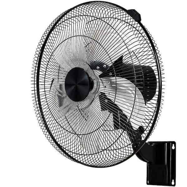 Amucolo 18 in. Indoor Black 5-Speed Oscillating Wall Mounted Fan