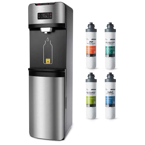 DS4S-PF Bottleless Water Cooler Dispenser w/ 4-Stage Filtration, SGS-Tested up to 99% PFAS Removal, Hot, Cold, Room Temp