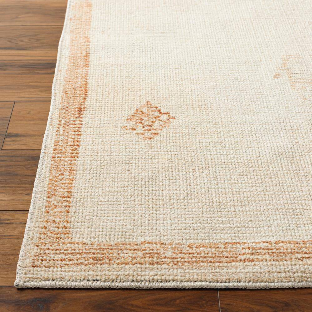 Solana Ivory & Beige Vintage-Inspired Easy-Care Area Rug - 6'7" x 6'7"