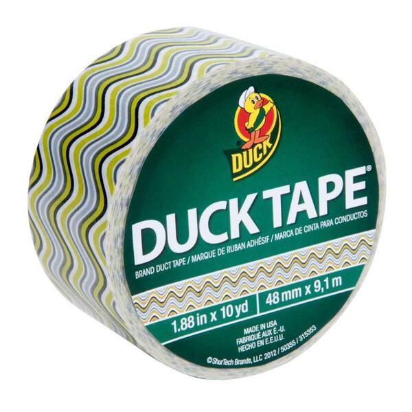 Duck 1.88 in. x 10 yds. Wavy Green Duct Tape (6-Pack)