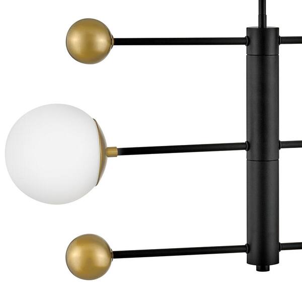LARK - Auggie 3-Light Black Globe Chandelier