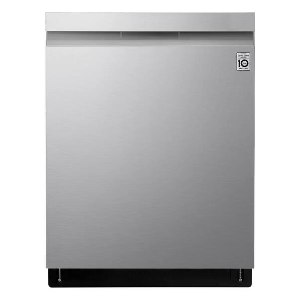 LG 24 in. PrintProof Stainless Steel Top Control Built-In Smart Dishwasher with Stainless Steel Tub and QuadWash, 44 dBA
