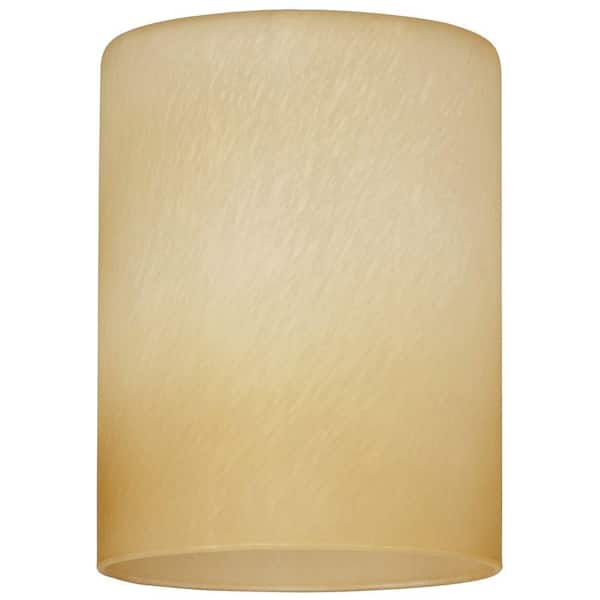 5-1/8 in. Hand-Blown Amber Harvest Cylinder Shade with 2-1/4 in. Fitter and 3-15/16 in. Width