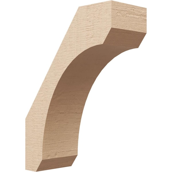 Ekena Millwork 5 in. x 16 in. x 12 in. Legacy Rough Cedar Woodgrain Timberthane Polyurethane Knee Brace, Primed