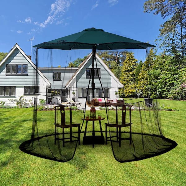 canvas netting for miramar offset patio umbrella Mosquito Net 7.5 FT | Two Zippers & Fits Cantilever Poles | Heavy-Duty Protects against insects and other unwanted pests while you enjoy the outdoors Outdoor Sunshade Umbrella Mosquito Net