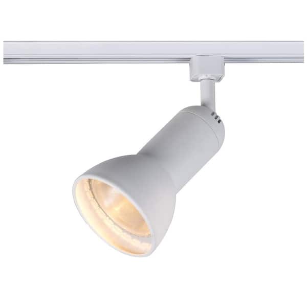 Commercial Electric 1-Light White R30/PAR30 Large Linear Track Lighting Step Head