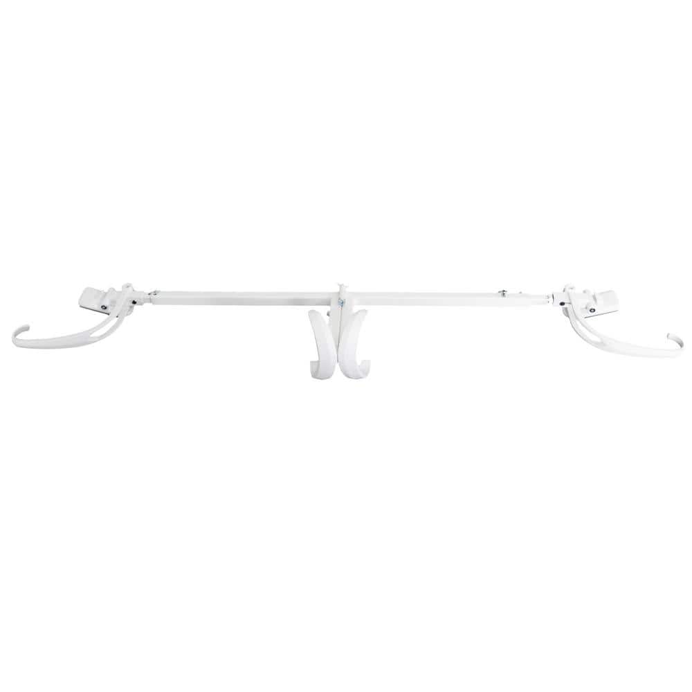 Adjustable White Metal Single Door Garland Hanger