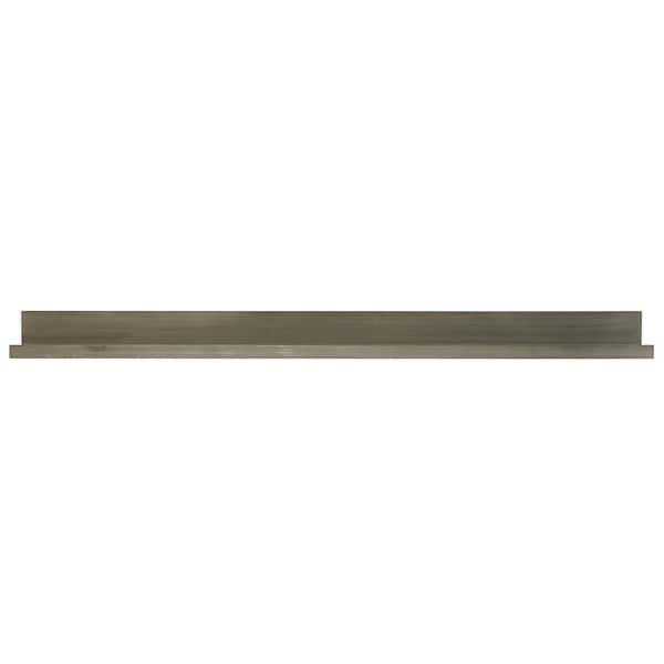 inPlace 60 in. W x 4.5 in. D x 3.5 in. H Light Gray Driftwood Extended Size Picture Ledge