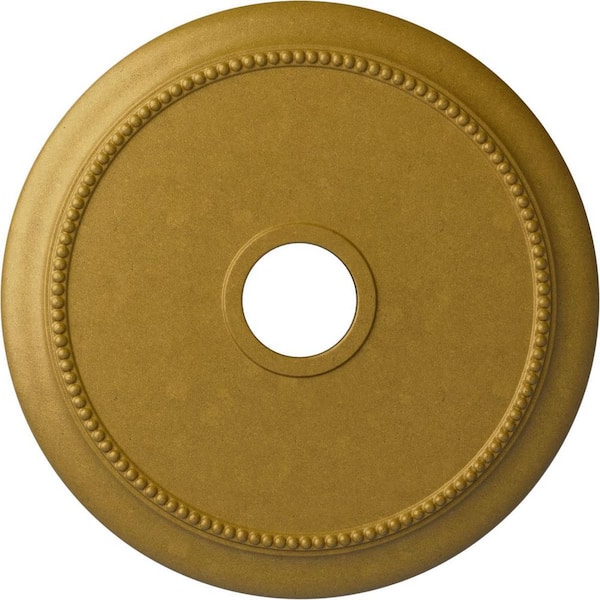 Ekena Millwork 2-1/4 in. x 24-1/8 in. x 24-1/8 in. Polyurethane Crendon Ceiling , Pharaohs Gold