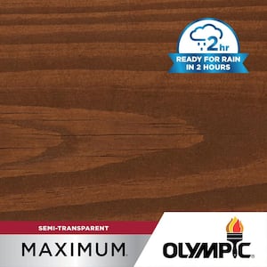 Maximum 5 gal. ST-2021 Royal Mahogany Semi-Transparent Exterior Stain and Sealer in One Low VOC