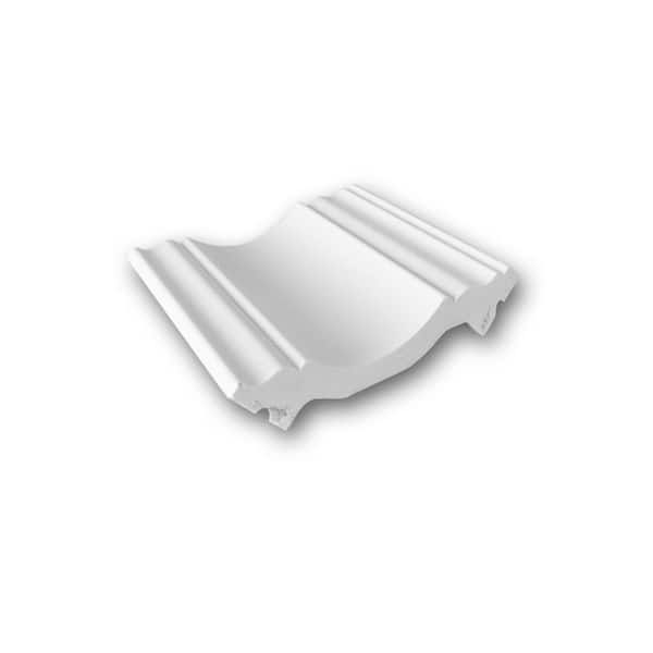 ORAC DECOR 3-1/8 in. D x 3-1/8 in. W x 4 in. L Primed White Plain Polyurethane Crown Moulding Sample