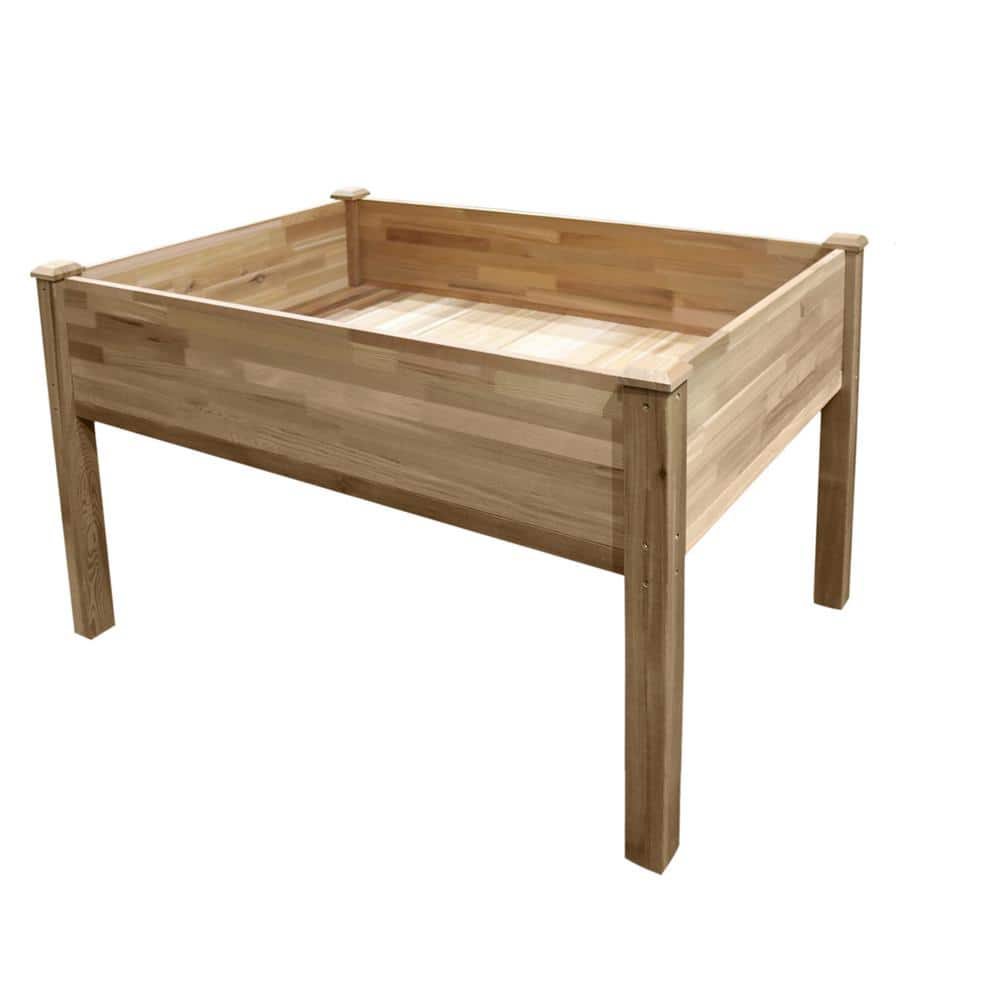 Jumbl 48" Cedar Wood Elevated Garden Bed Planter Box