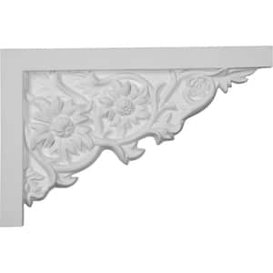 11-3/4 in. x 3/4 in. x 7-7/8 in. Primed Polyurethane Floral Large Right Stair Bracket