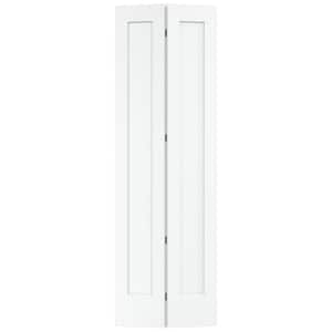 32 in. x 96 in. Madison White Painted Smooth Molded Composite Closet Bi-fold Door