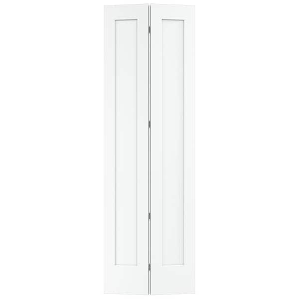 JELD-WEN 32 in. x 96 in. Madison White Painted Smooth Molded Composite Closet Bi-fold Door