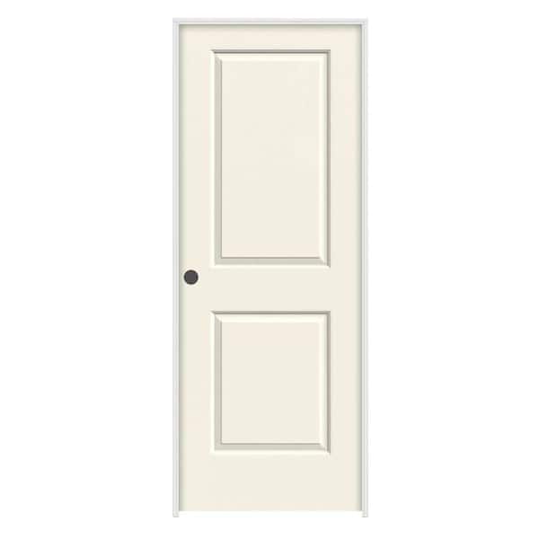 JELD-WEN 32 in. x 80 in. Cambridge Vanilla Painted Right-Hand Smooth Molded Composite Single Prehung Interior Door