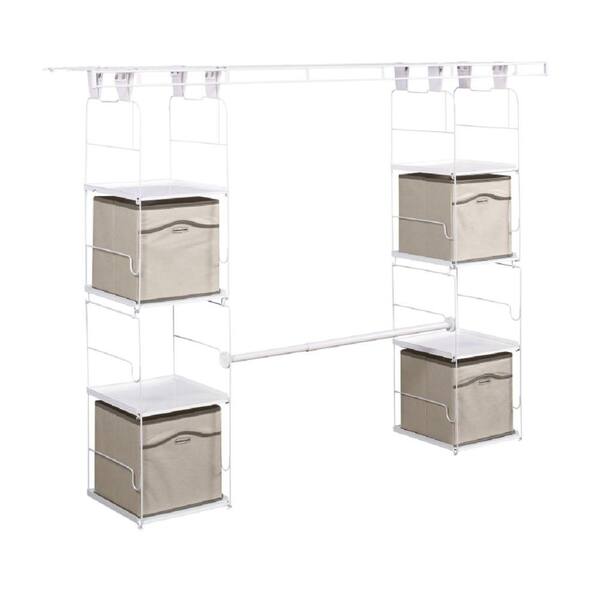 Rubbermaid 24 in. to 48 in. Expandable Add-On Hanging Organizer with 10-3/4 Cubbies (4)