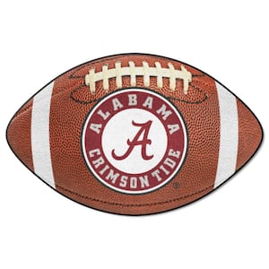 Alabama Crimson Tide Brown 20.5 in. x 32.5 in. Football Area Rug