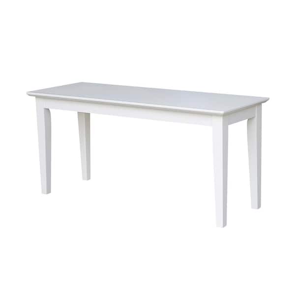 International Concepts Pure White Shaker Bench