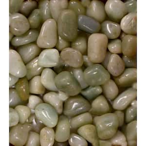 0.128 cu. ft. 10 lbs. 1/2 in. to 1 in. Green Aventurine Exotic High Polished Pebble