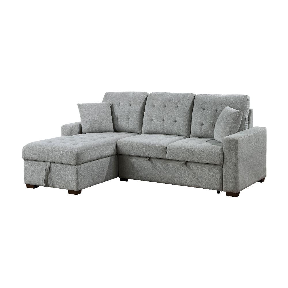 Rupert 86 in. Straight Arm 2-Piece Fabric Sectional Sofa with Left Chaise, 
