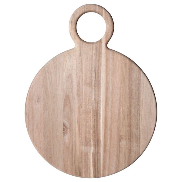 Pfaltzgraff 21 in. Natural Round Acacia Wood Cheese Board
