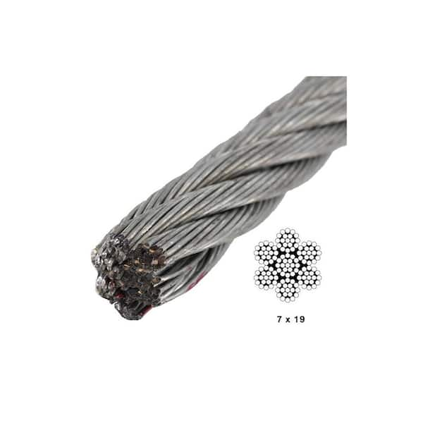 Everbilt 1/8 in. x 50 ft. Galvanized Uncoated Steel Wire Rope 803152 - The  Home Depot