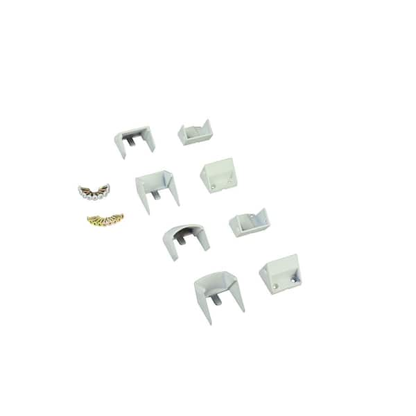 WESTBURY Aluminum Wall Bracket (Use w/Stair Cut Fence Rail) - White Fine Texture (4-Pieces Per Pack) 70157TWH