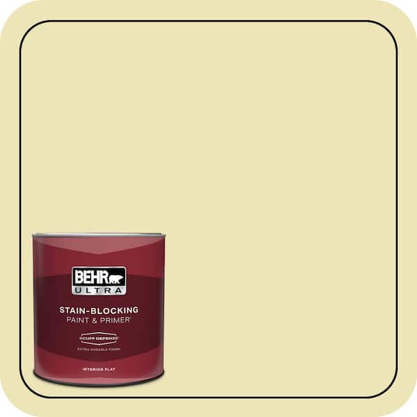BEHR ULTRA 1 qt. #PPU9-13 Yellow Wax Pepper Extra Durable Flat Interior Paint & Primer