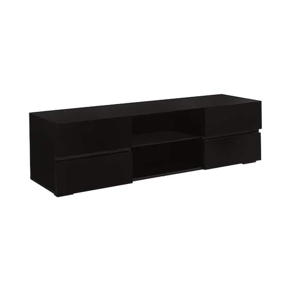 Coaster Home Furnishings 55.25 in. Glossy Black TV Console with 4