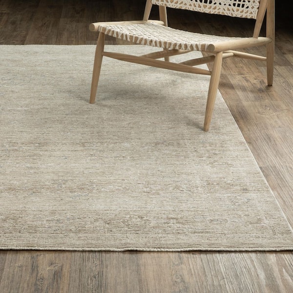Ansley Beige/Gray 2 ft. x 8 ft. Floral Distressed Oriental Polyester Indoor Runner Area Rug