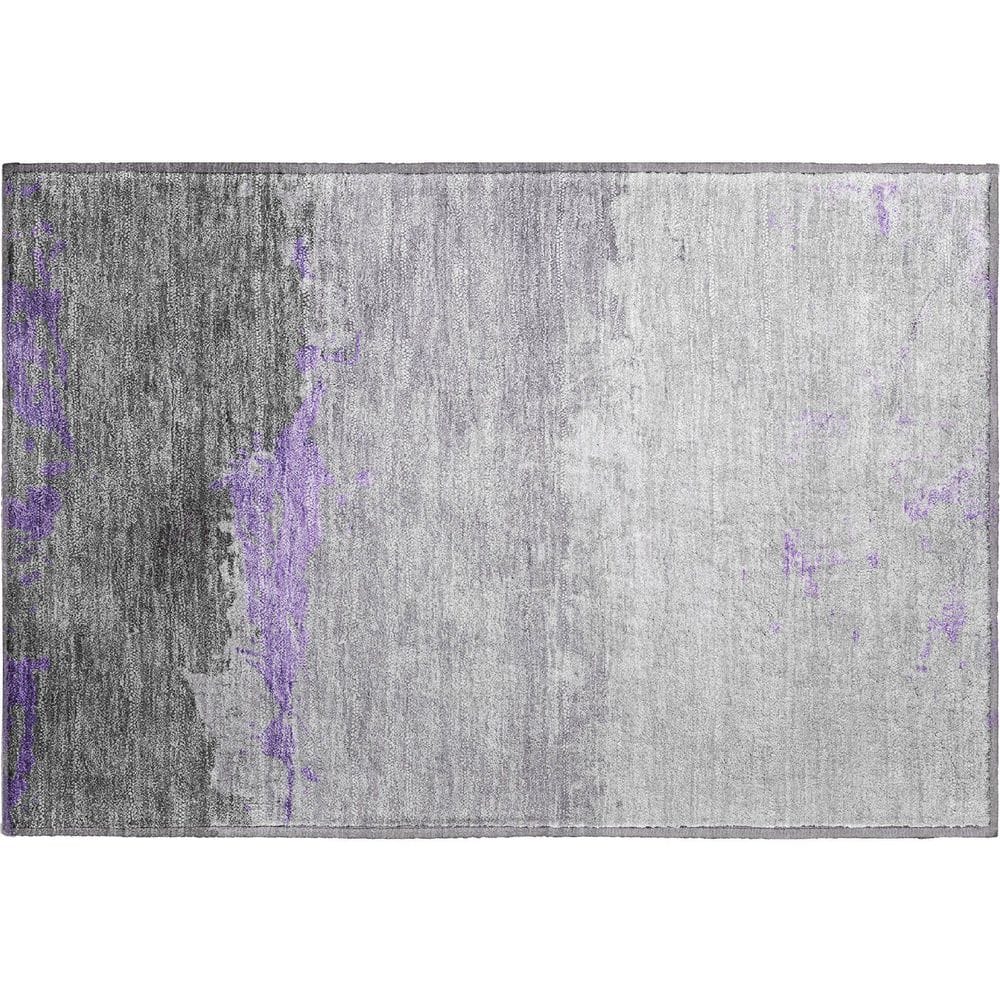 Mayfield Premium Machine Washable Abstract AMF1885 Purple 2 ft. x 3 ft. Area Rug price history on PriceWatchPro