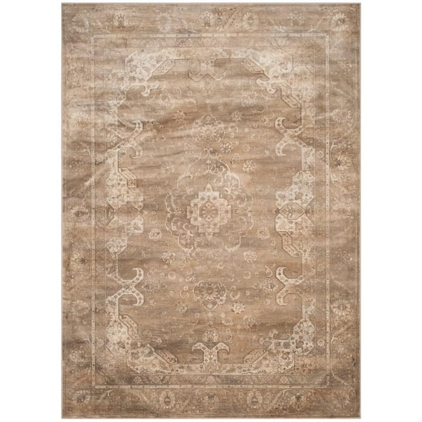SAFAVIEH Vintage Mouse 7 ft. x 9 ft. Border Distressed Floral Area Rug