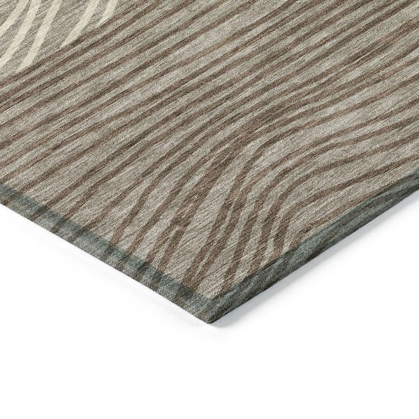 Chantille Machine Washable Indoor/Outdoor Abstract ACN2350 Taupe 8 ft. x 10 ft. Area Rug