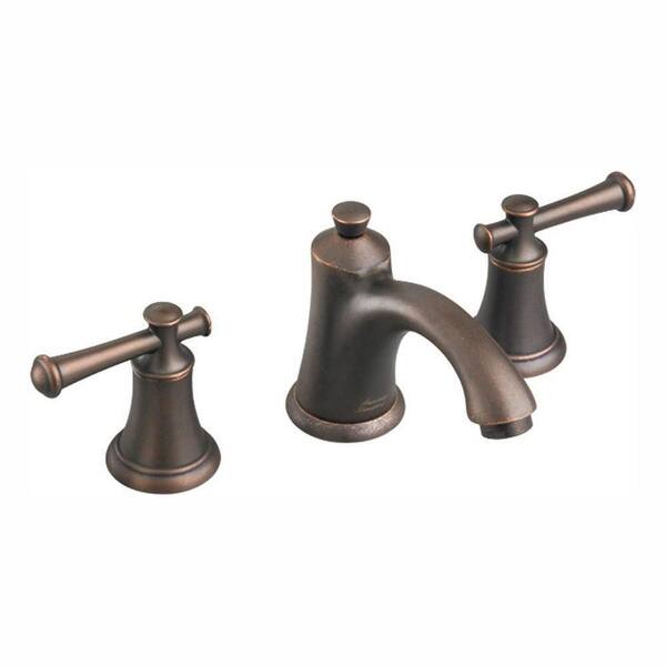 American Standard 8 in. Widespread 2-Handle Mid-Arc Bathroom Faucet in Oil Rubbed Bronze with Speed Connect Drain and Lever Handles