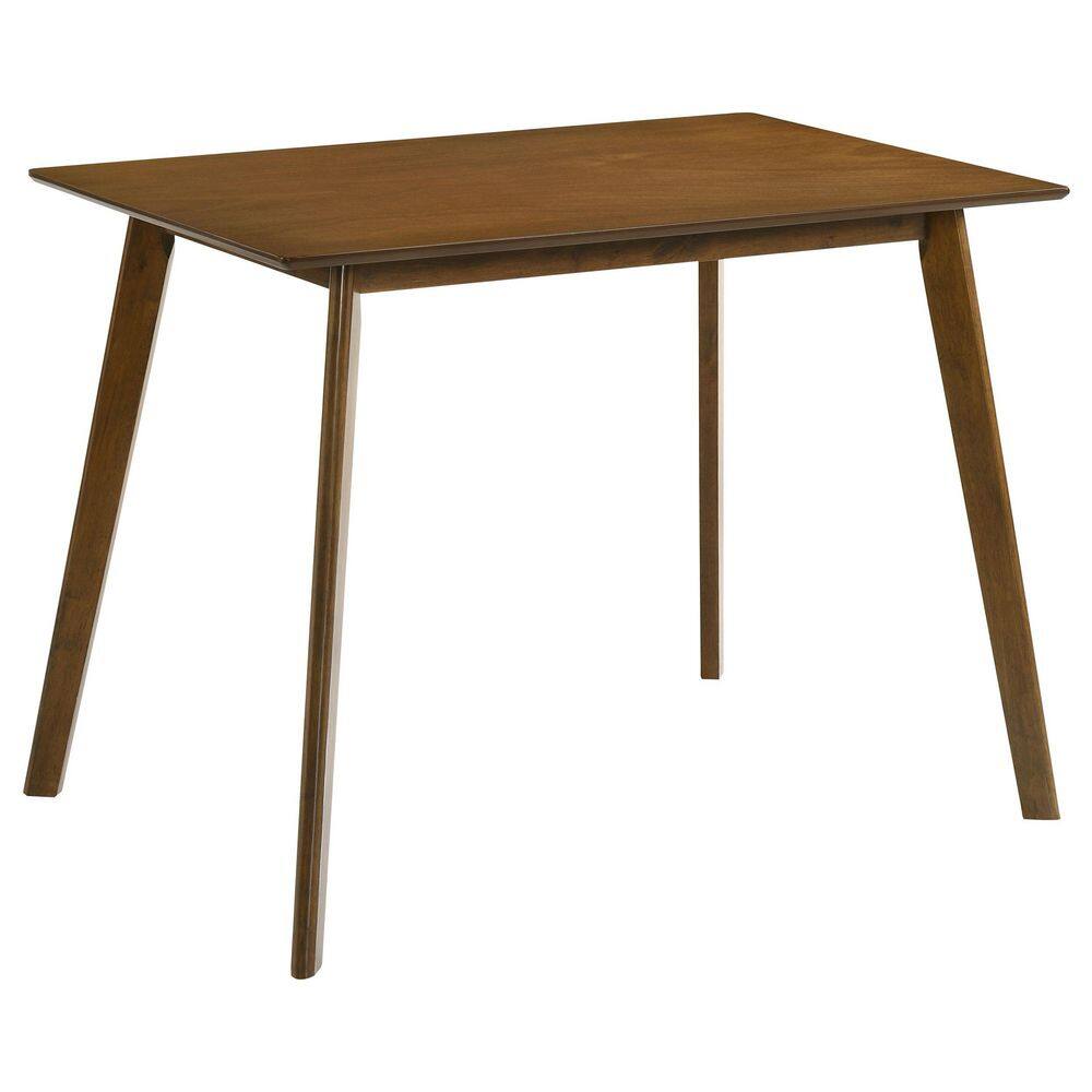 Robbie Walnut and Gray Mid Century Modern 5-Piece Counter Height Dining Set