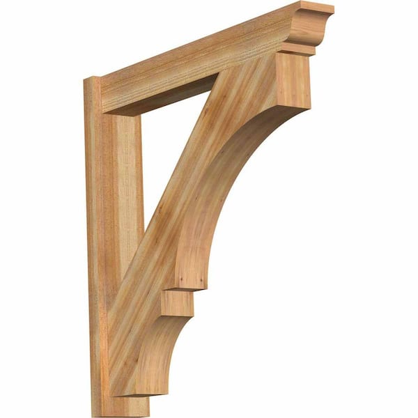 Ekena Millwork 6 in. x 36 in. x 36 in. Balboa Traditional Rough Sawn Western Red Cedar Outlooker