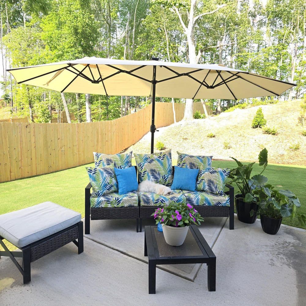 6.5 foot patio umbrellas uv and waterproof blue AMMSUN 6.5ft Twice Folded Portable Beach umbrella with Sand Anchor Windproof Tilt Pole Air vent UPF 50+ Protection Fits in a large Suitcase For The vented top lets agv helmet Best Choice Products 10ft Umbrella colors:Grey