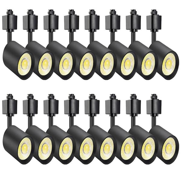 16-Pack 10W Dimmable LED Track Lighting Heads, 3000K Warm White, 800lm, Black, H Type Track Light Replacement