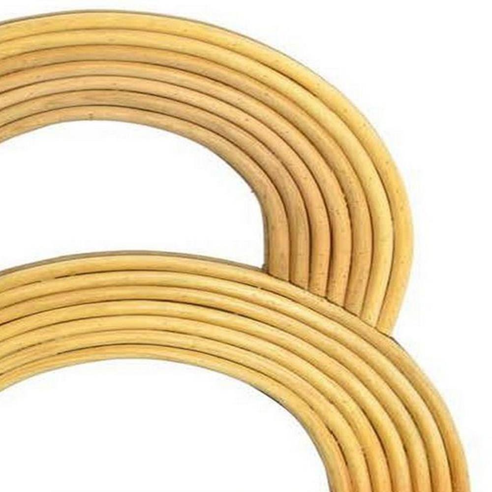 Dadi Natural Wood Semi Circle Wall Shelf with 4 Layers