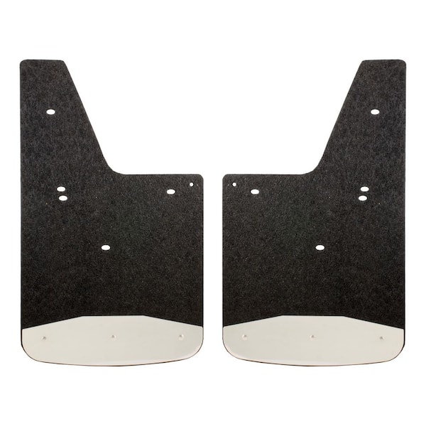 Front or Rear 12" x 20" Textured Rubber Mud Guards, Select Nissan Titan, XD
