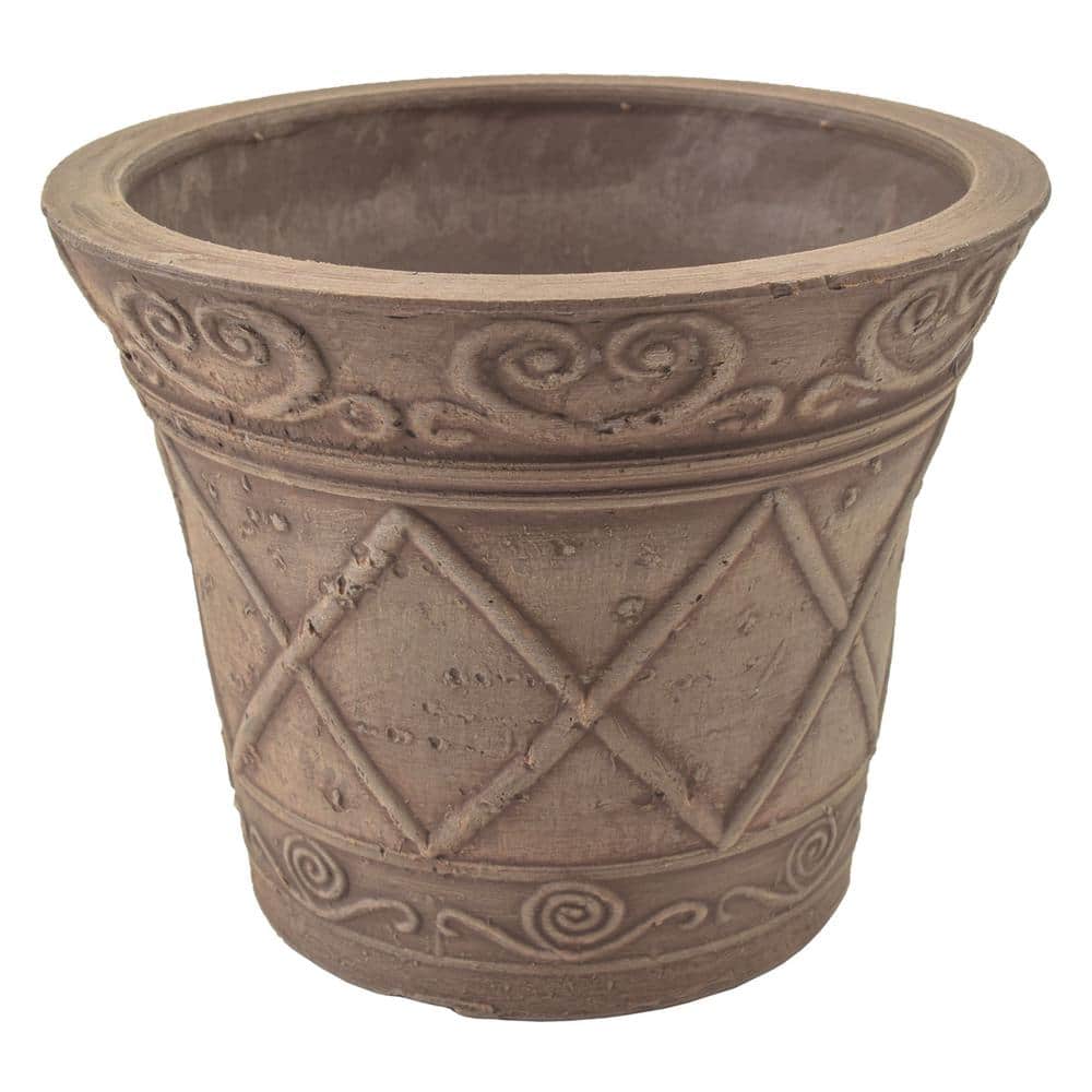 Arcadia Classic Taupe 4-inch Recycled Planter Pot