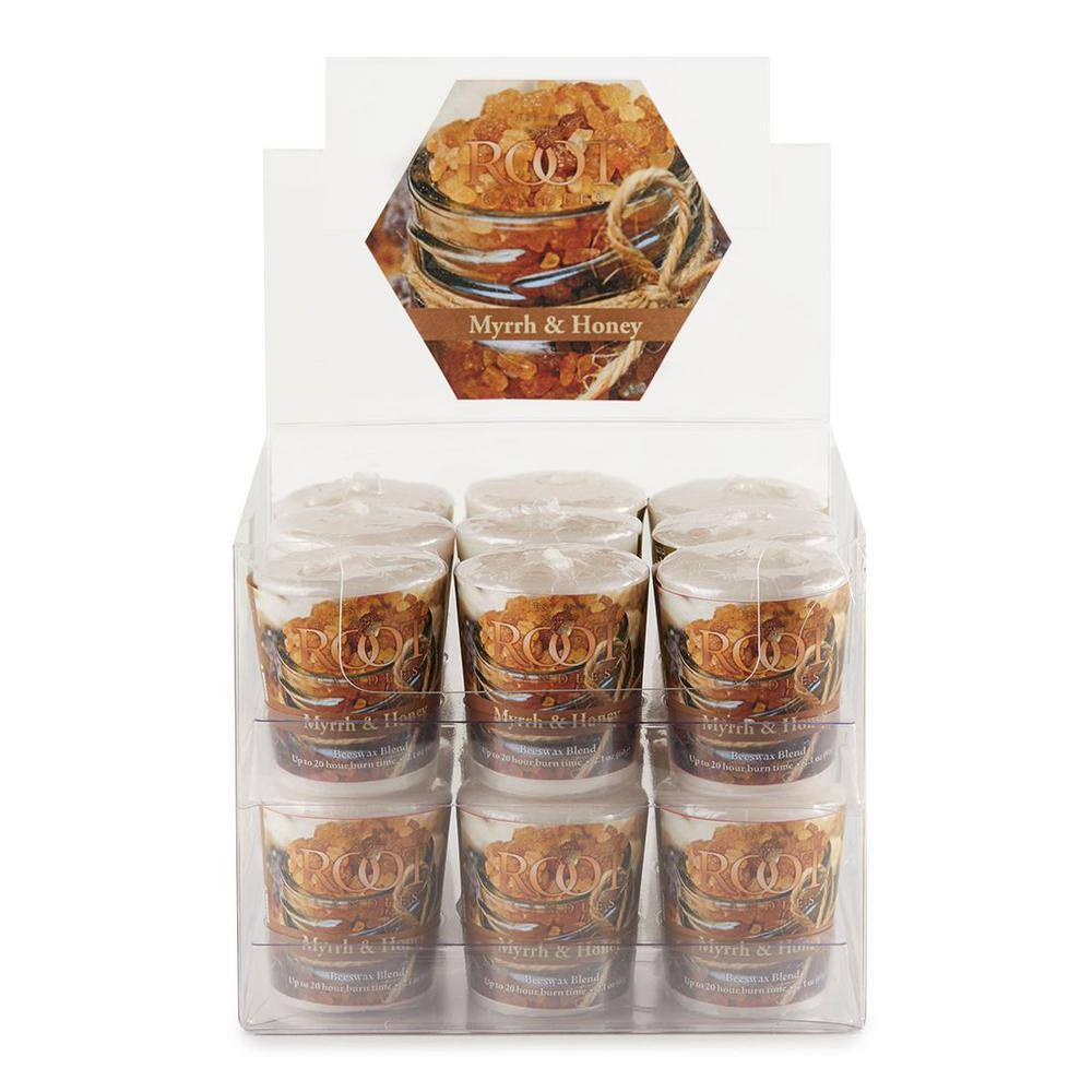 20-Hour Natural Beige Myrrh and Honey Scented Votive Candle (Set of 18) price history on PriceWatchPro