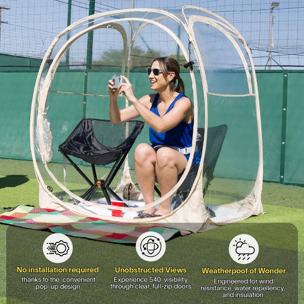 Alvantor 2-Person Pop-Up Bubble Tent with Hooks
