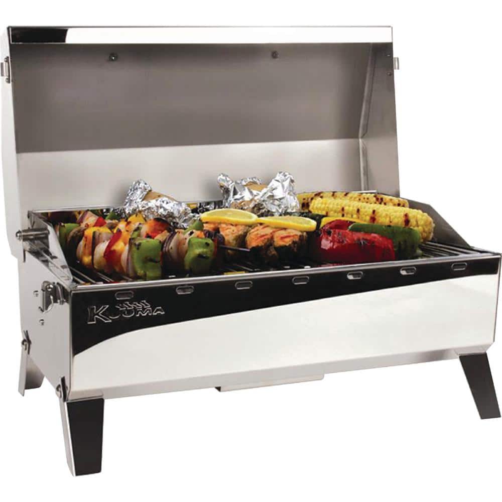 KUUMA Portable Propane Gas Stow and Go 160 Grill in Stainless Steel, Silver
