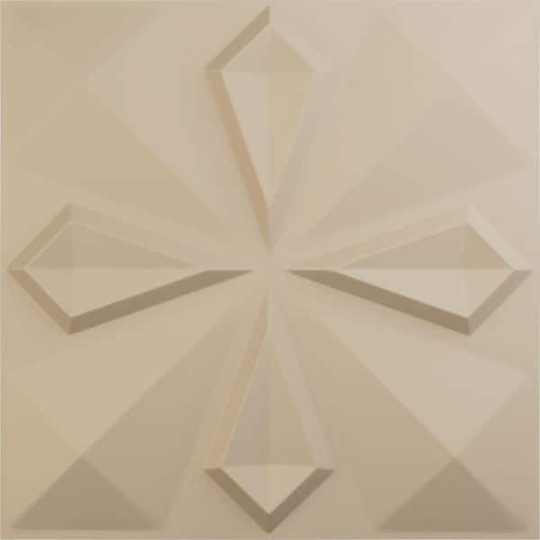 Ekena Millwork 19 5/8 in. x 19 5/8 in. Nikki EnduraWall Decorative 3D Wall Panel, Smokey Beige (Covers 2.67 Sq. Ft.)