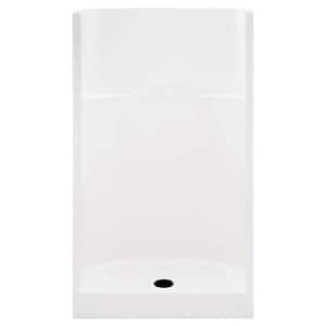 Everyday AcrylX 32 in. x 32 in. x 72 in. 1-Piece Shower Stall with Center Drain in White