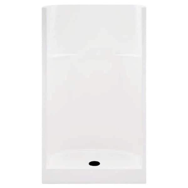Aquatic Everyday AcrylX 32 in. x 32 in. x 72 in. 1-Piece Shower Stall with Center Drain in White