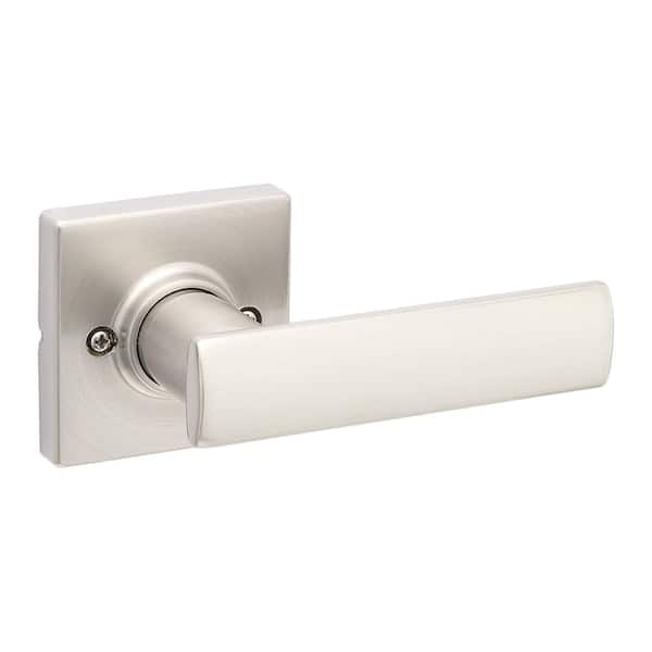 Kwikset Breton Square Satin Nickel Half -Dummy Door Handle Featuring Microban